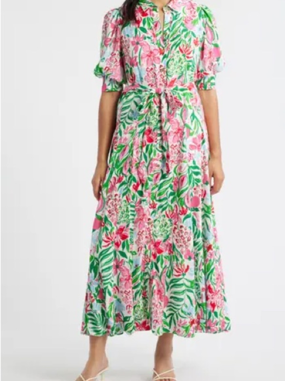 Lilly Pulitzer Larkyn Midi Shirt Dress - “Glowing Gardens” (NWT)
